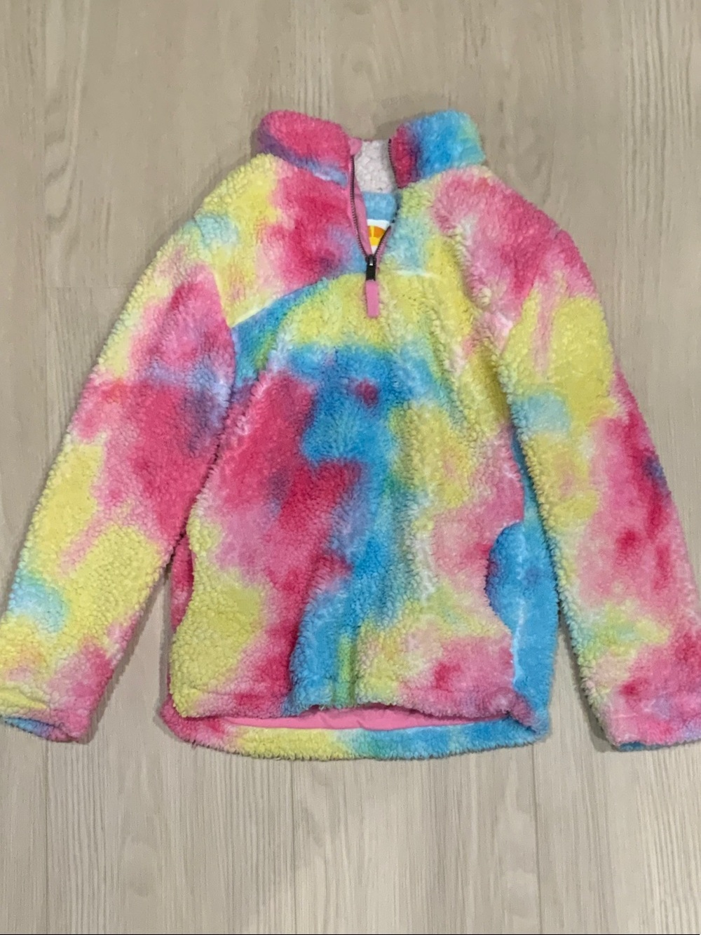 C&C California Kids Tie-Dye Sherpa Pullover Jacket girls 12